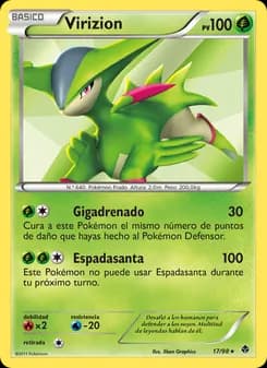 Virizion card in Spanish