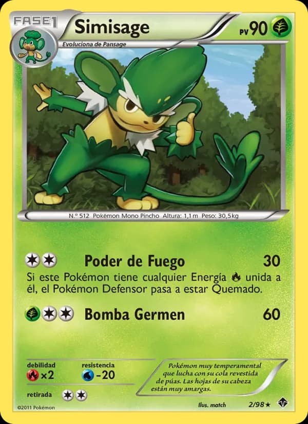 Simisage card in Spanish