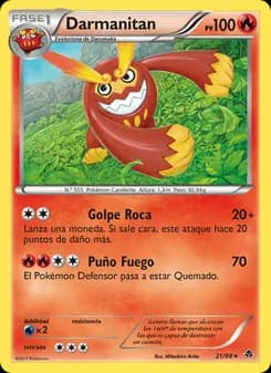 Darmanitan card in Spanish