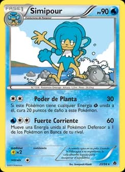 Simipour card in Spanish