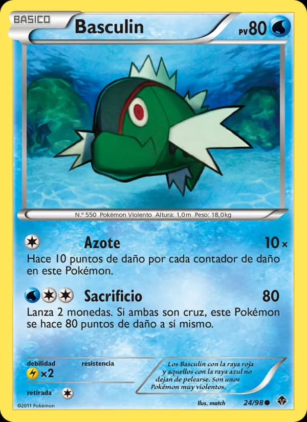 Basculin card in Spanish