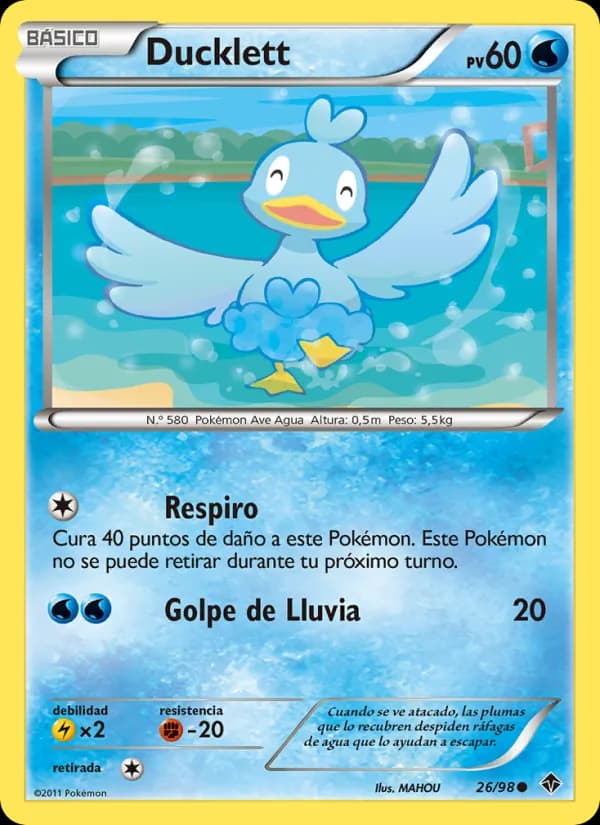 Ducklett card in Spanish