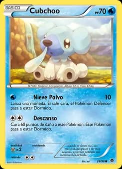 Cubchoo card in Spanish