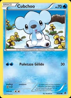 Cubchoo card in Spanish