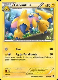 Galvantula card in Spanish