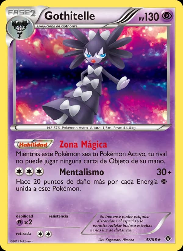 Gothitelle card in Spanish