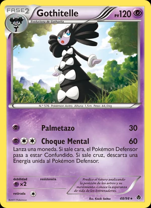 Gothitelle card in Spanish