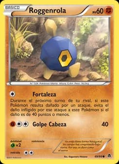 Roggenrola card in Spanish
