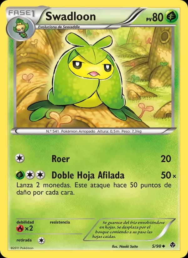 Swadloon card in Spanish