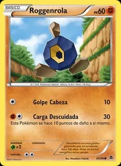 Roggenrola card in Spanish