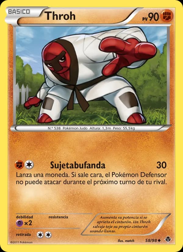 Throh card in Spanish