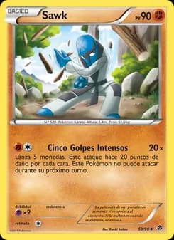 Sawk card in Spanish
