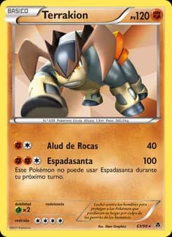 Terrakion card in Spanish