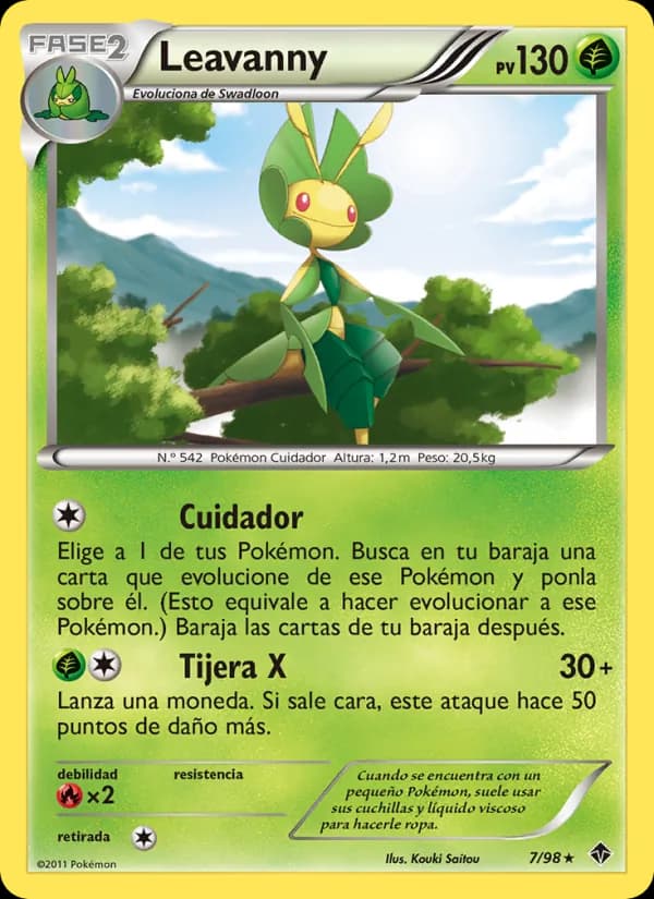 Leavanny card in Spanish