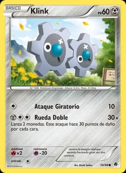 Klink card in Spanish