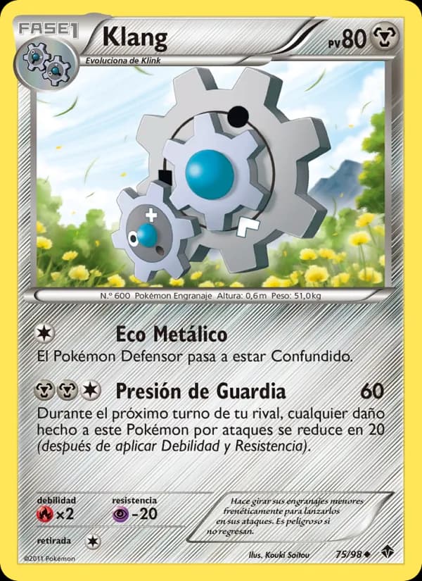 Klang card in Spanish