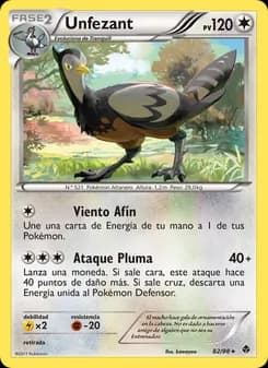 Unfezant card in Spanish