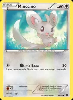Minccino card in Spanish
