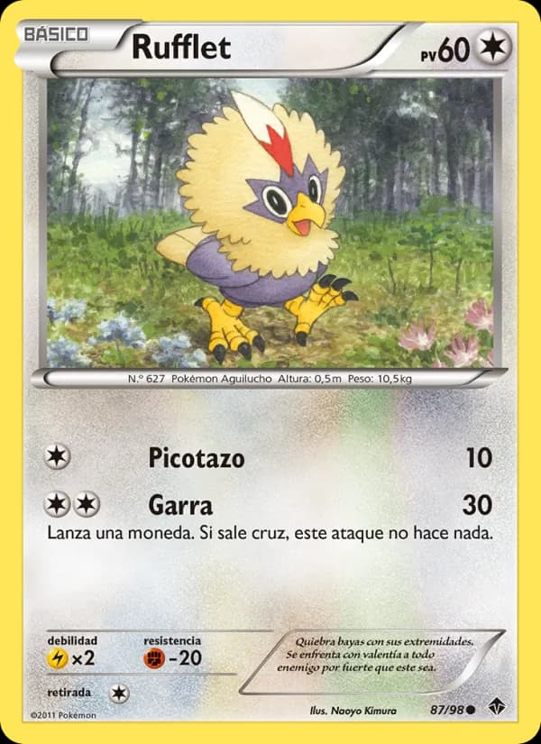 Rufflet card in Spanish