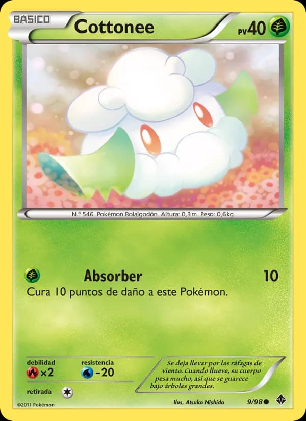 Cottonee card in Spanish