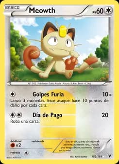 Meowth card in Spanish