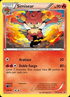 Simisear card in Spanish