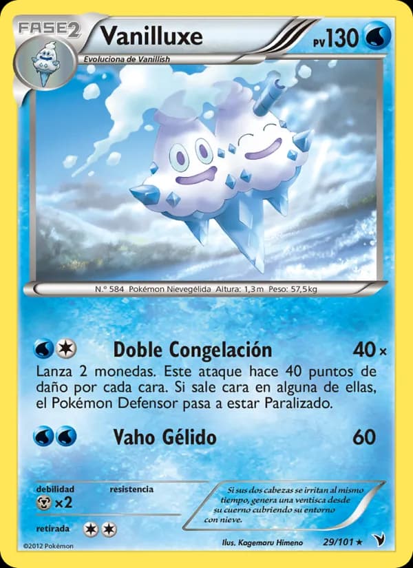 Vanilluxe card in Spanish