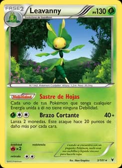 Leavanny card in Spanish