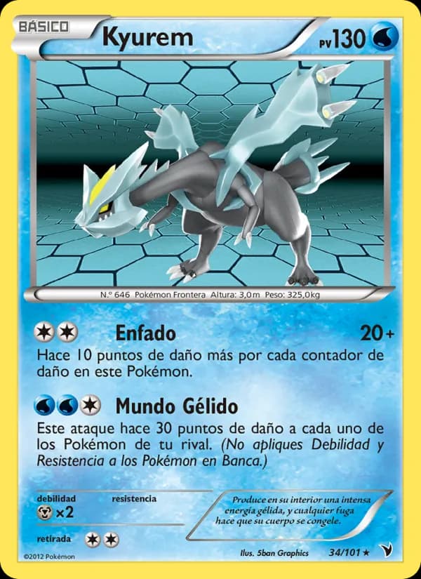 Kyurem card in Spanish