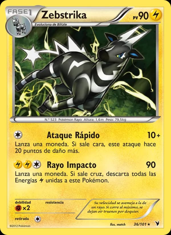 Zebstrika card in Spanish