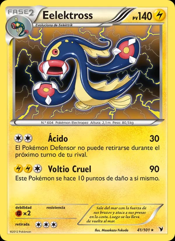 Eelektross card in Spanish