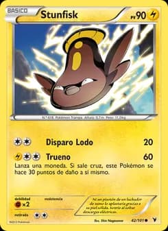 Stunfisk card in Spanish
