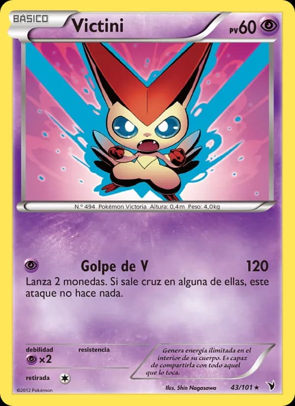 Victini card in Spanish