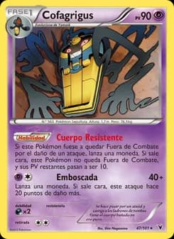 Cofagrigus card in Spanish