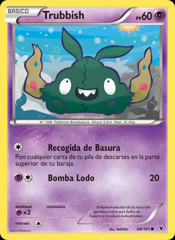 Trubbish card in Spanish
