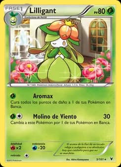 Lilligant card in Spanish