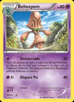 Beheeyem card in Spanish