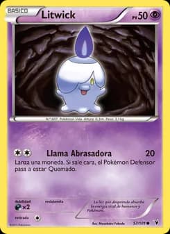 Litwick card in Spanish