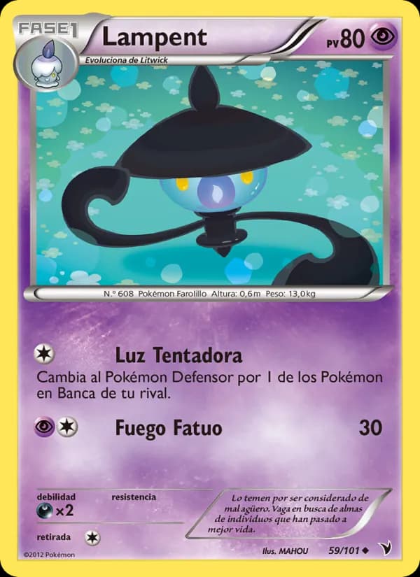 Lampent card in Spanish