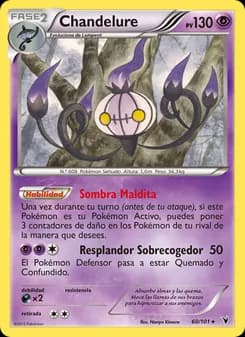 Chandelure card in Spanish