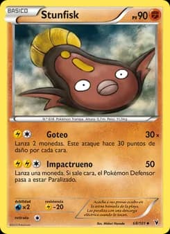 Stunfisk card in Spanish