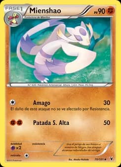 Mienshao card in Spanish