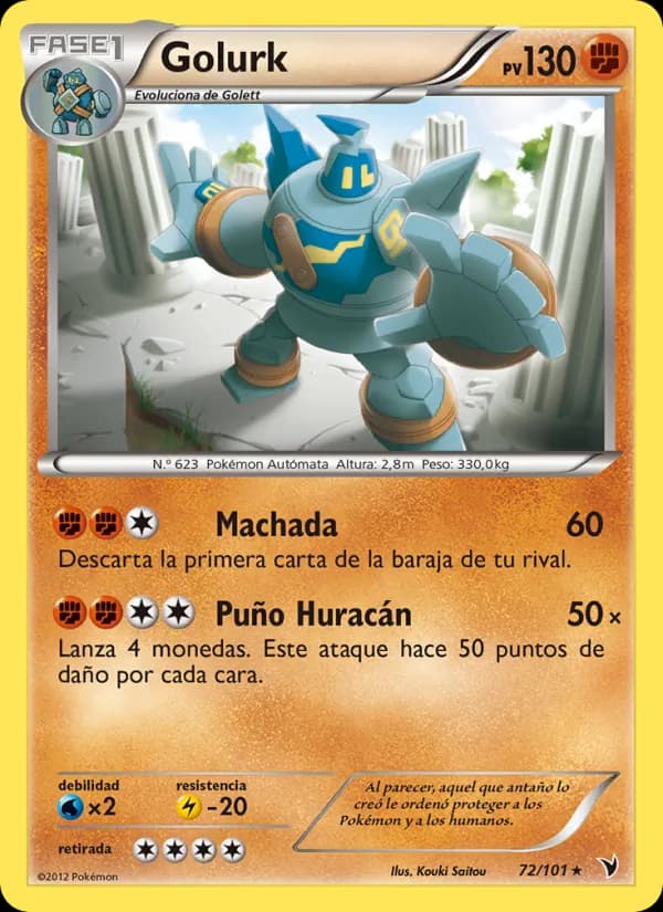 Golurk card in Spanish