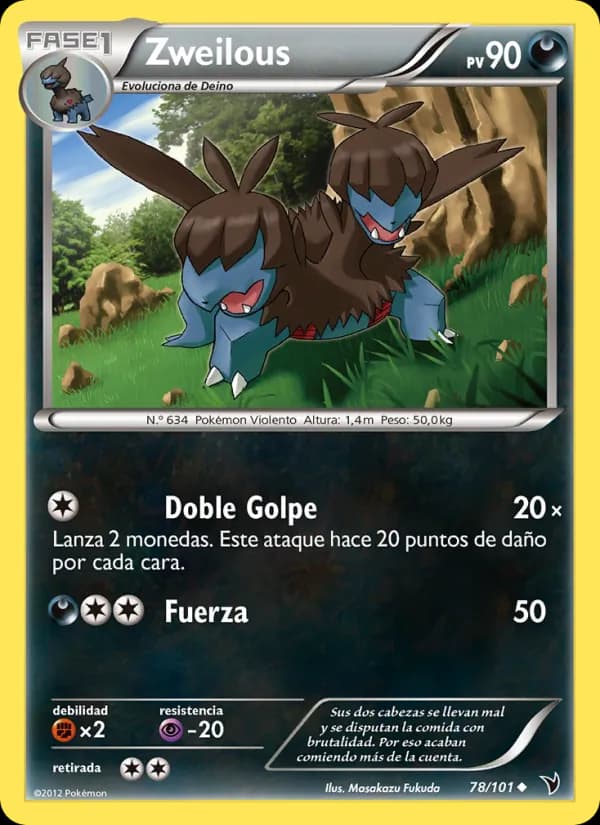 Zweilous card in Spanish