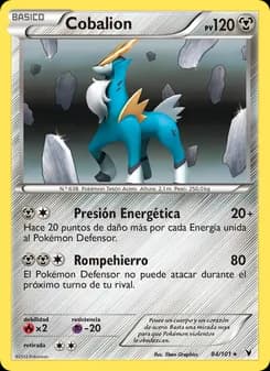 Cobalion card in Spanish