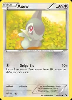 Axew card in Spanish