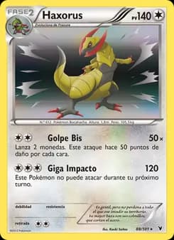 Haxorus card in Spanish