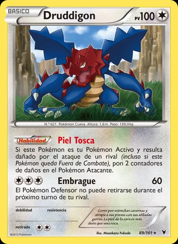 Druddigon card in Spanish