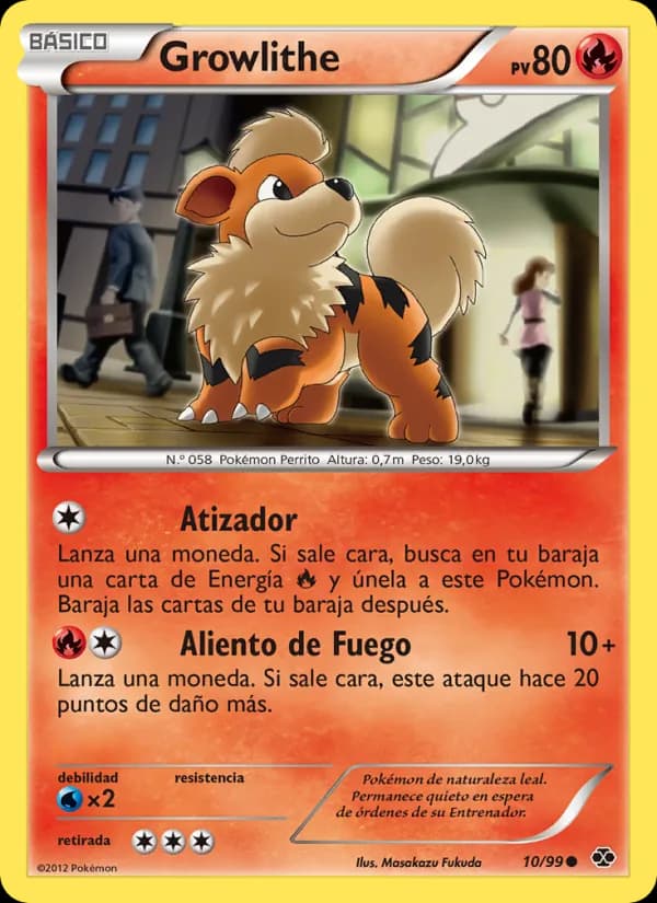 Growlithe card in Spanish