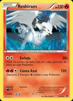 Reshiram card in Spanish